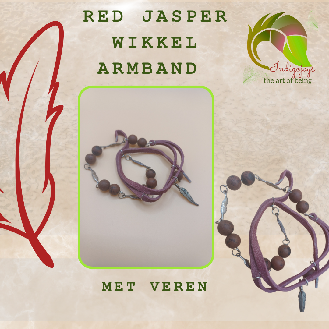 Earth Warrior- Rode Jasper Wrap Armband