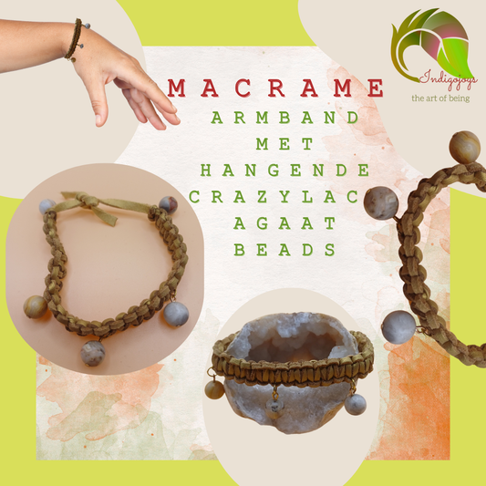 macrame bracelet with crazylace beads