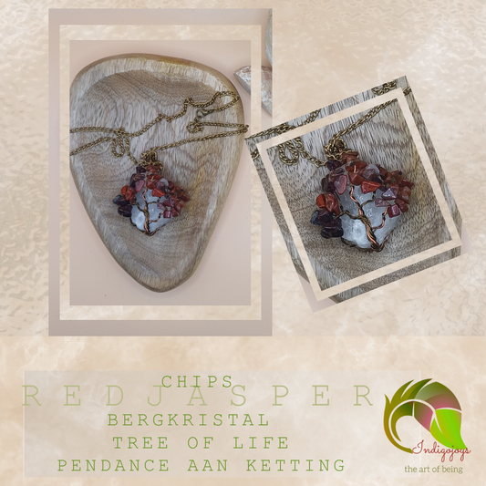 Tree of Life Hanger – Rode Jaspis &amp; Bergkristal